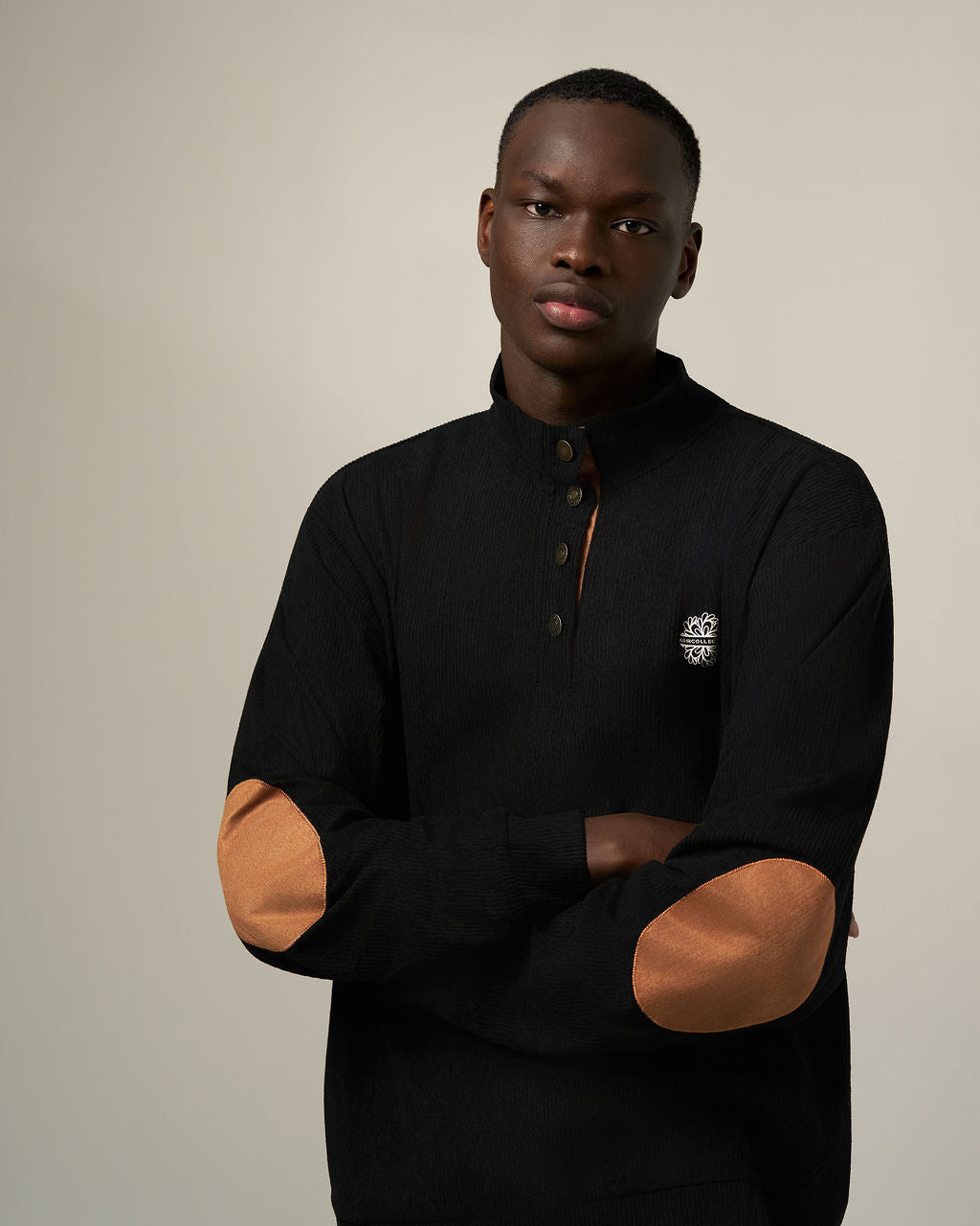 half zip button up
